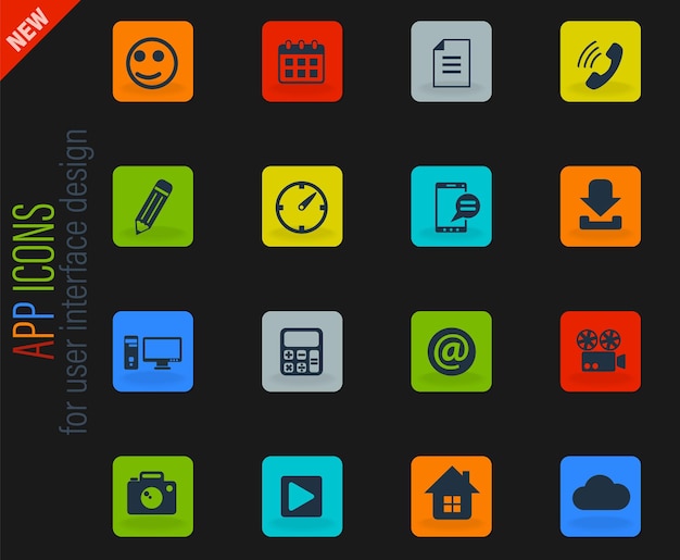 Conjunto de iconos de redes sociales