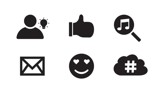 Conjunto de iconos de redes sociales