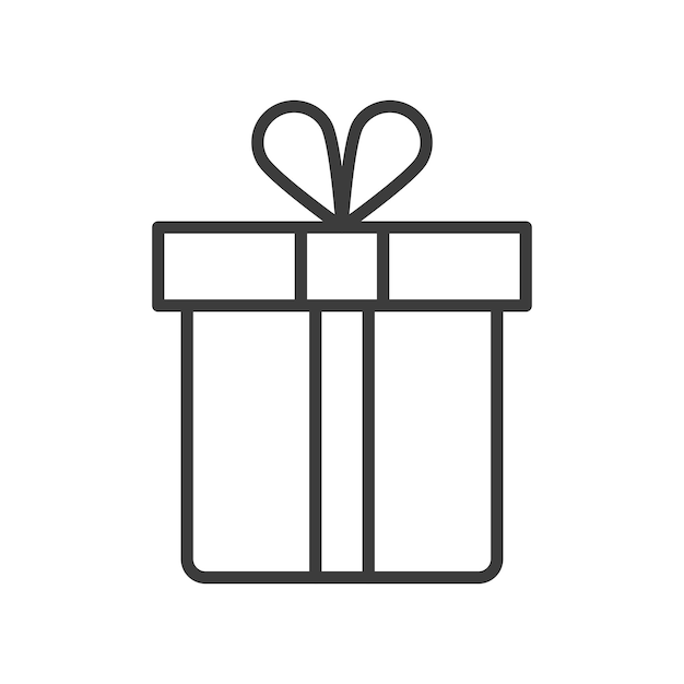 Conjunto de iconos de regalos caja de regalo de cumpleaños símbolo vectorial caja de regalos con señal de cinta paquete sorpresa de Navidad pictograma en estilo negro lleno y delineado