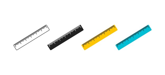 Conjunto de iconos de regla Vector EPS 10