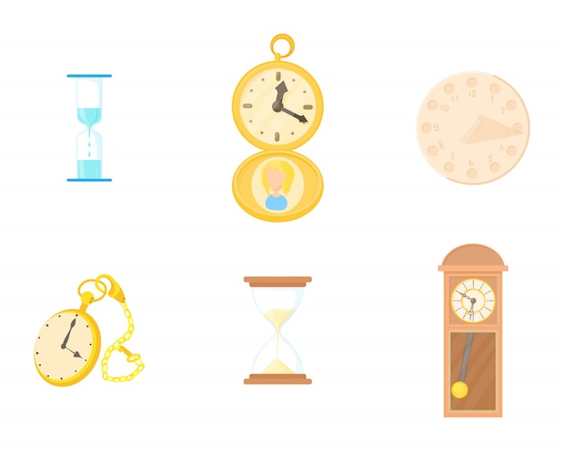 Vector conjunto de iconos de reloj