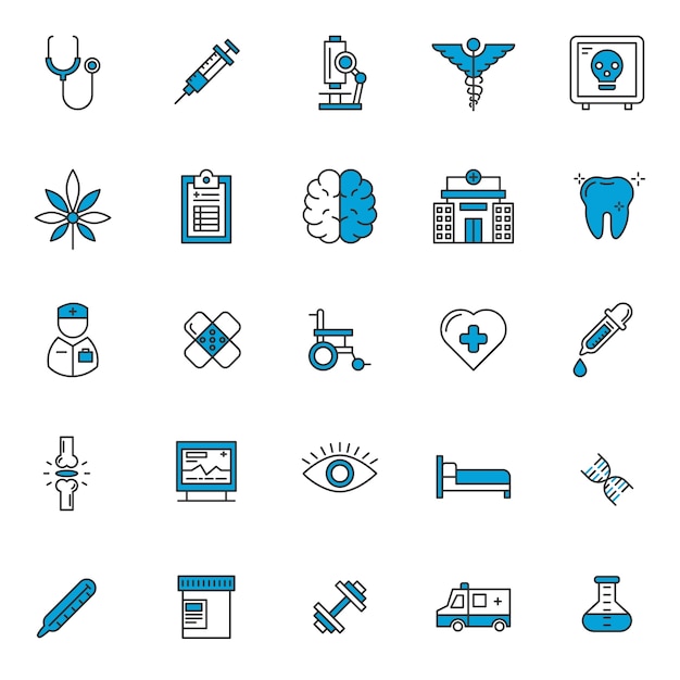 conjunto de iconos de salud