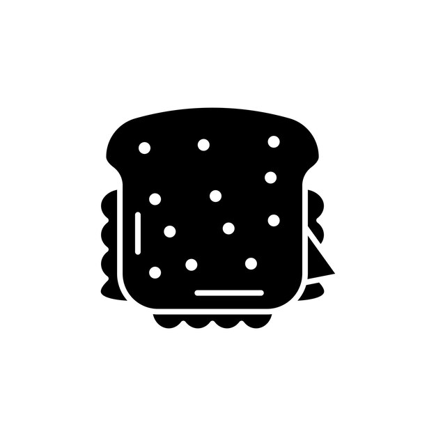 Conjunto de iconos de sándwiches de pollo, queso, pan tostado, sándwich, símbolo vectorial en negro, relleno y estilo delineado