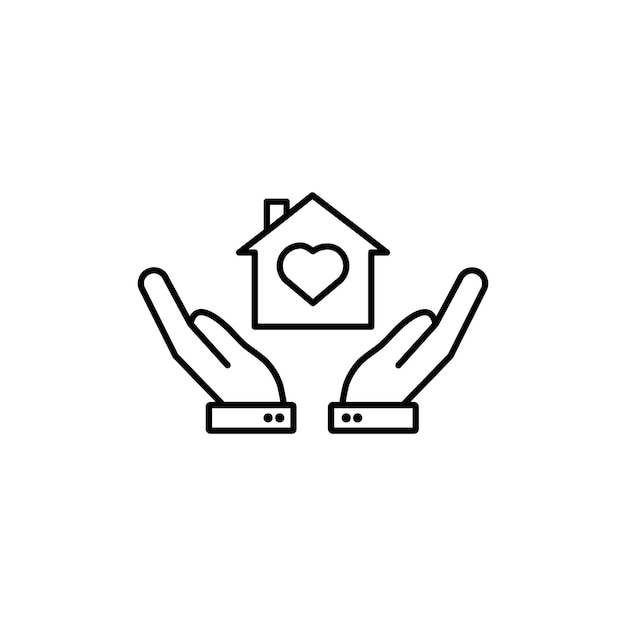 Conjunto de iconos de seguridad para el hogar, familia, refugio, cuidado, símbolo vectorial en negro, estilo lleno y delineado, signo de calidad de la casa feliz.