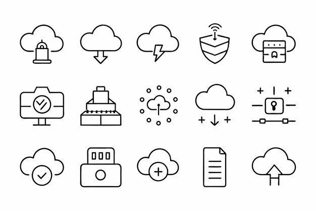 Conjunto de iconos de seguridad web