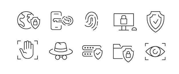 Conjunto de iconos de seguridad