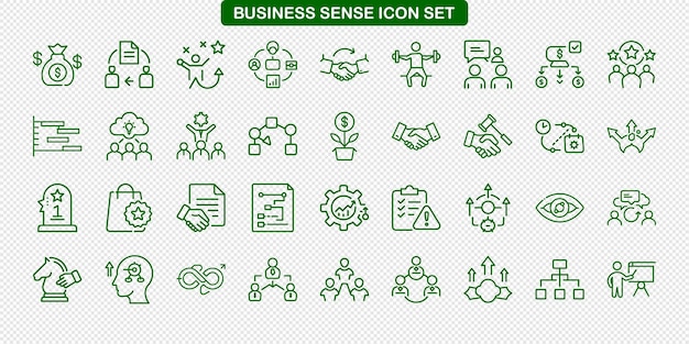 Conjunto de iconos de sentido comercial