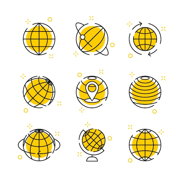 Conjunto de iconos de SEO dibujados a mano
