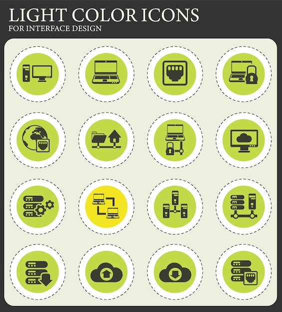 Conjunto de iconos de servidor
