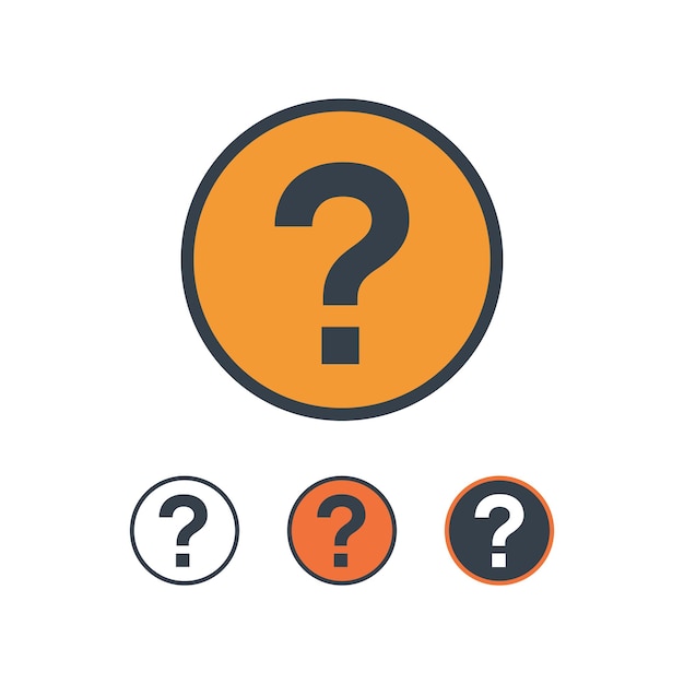 Conjunto de iconos de signo de interrogación