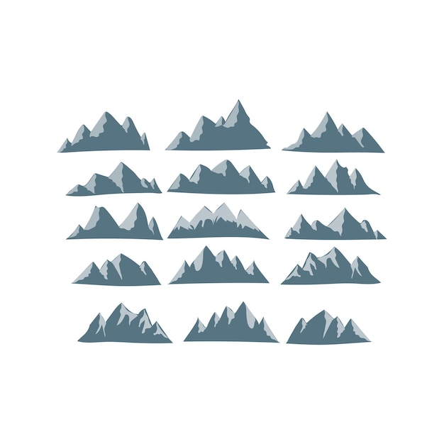 Vector conjunto de iconos de sillas de montaña