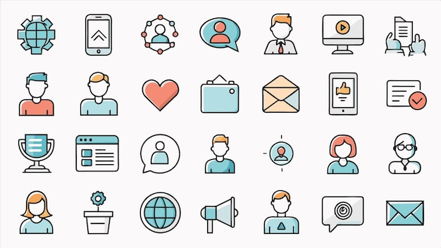 un conjunto de iconos para un sitio web llamado el mundo del amor