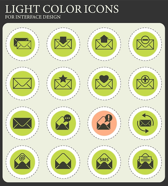 conjunto de iconos de sobre