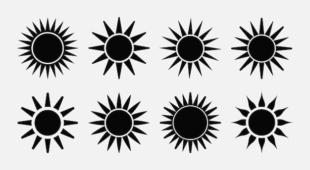 Conjunto de íconos del sol