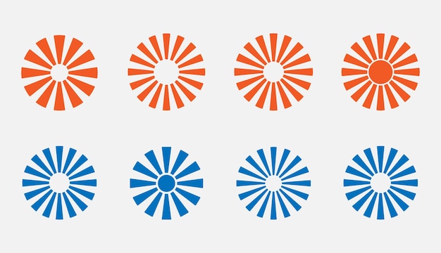 Conjunto de íconos de Sunburst