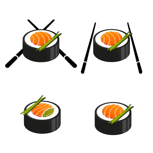 Conjunto de iconos de sushi