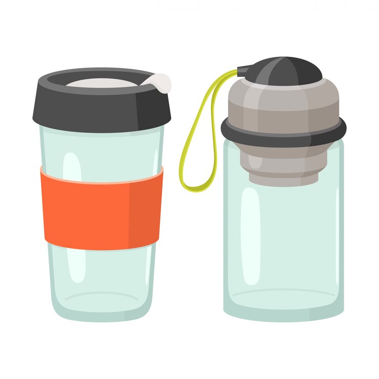 Vector conjunto de iconos de tazas y vasos de bebida