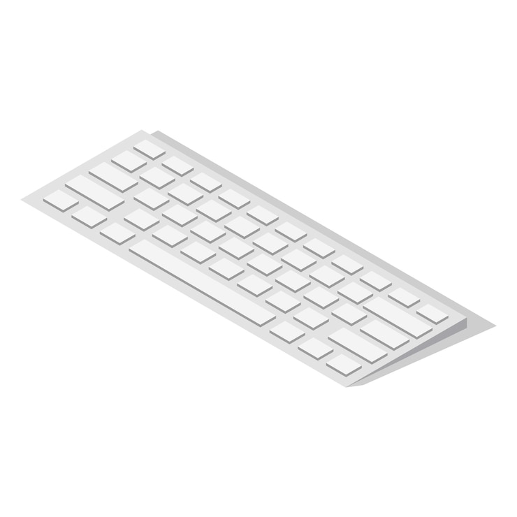 Vector conjunto de iconos de teclado conjunto isométrico de iconos de vector de teclado para diseño web aislado sobre fondo blanco