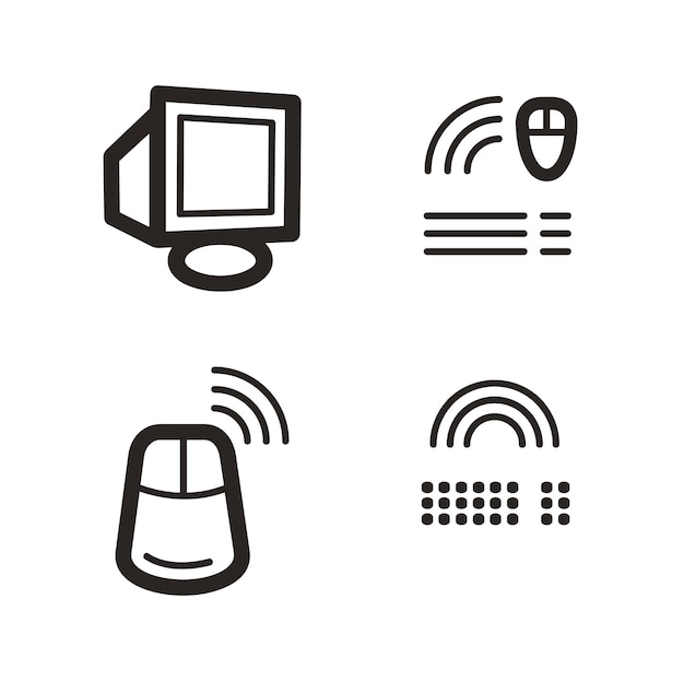Conjunto de iconos de tecnología de IA para aplicaciones y vectores web