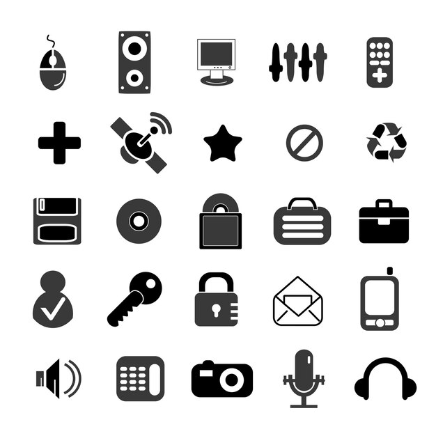 Conjunto de iconos de tecnología de Internet