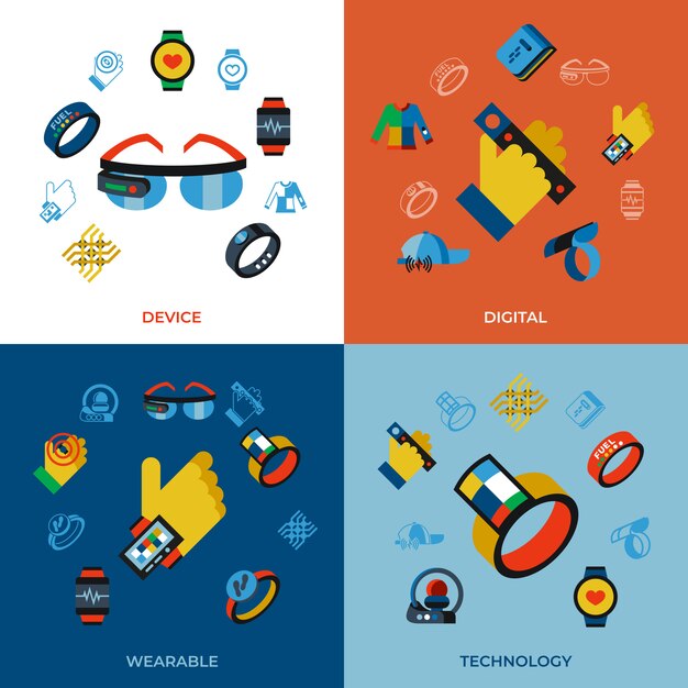 Conjunto de iconos de tecnología usable