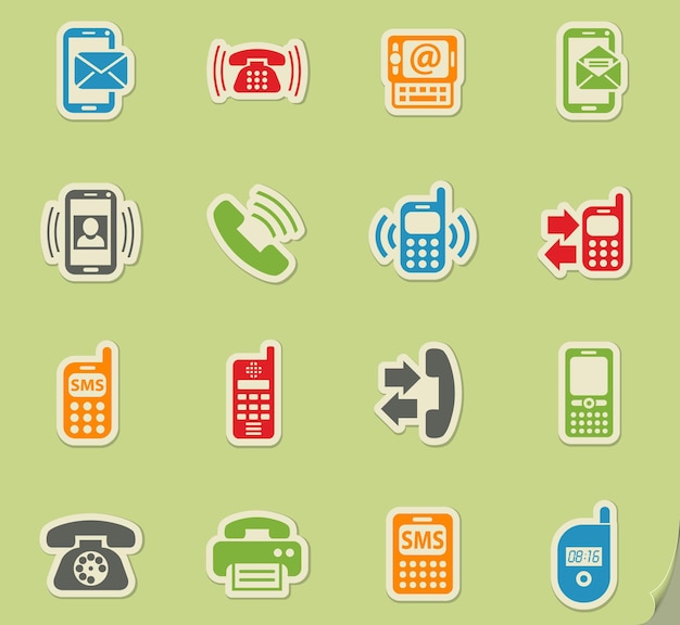 Conjunto de iconos de teléfono