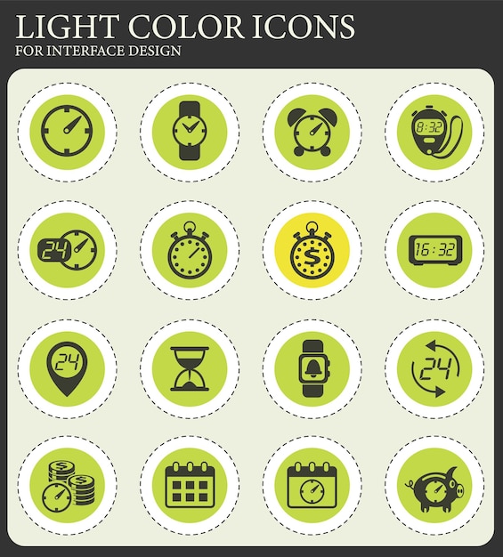 Conjunto de iconos de tiempo