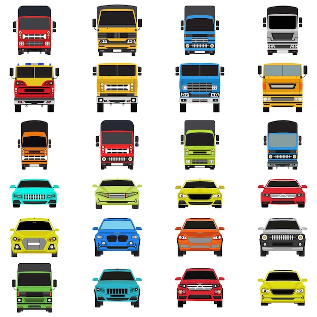 Conjunto de iconos de transporte.
