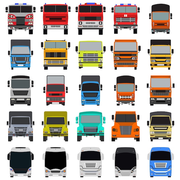 Vector conjunto de iconos de transporte.