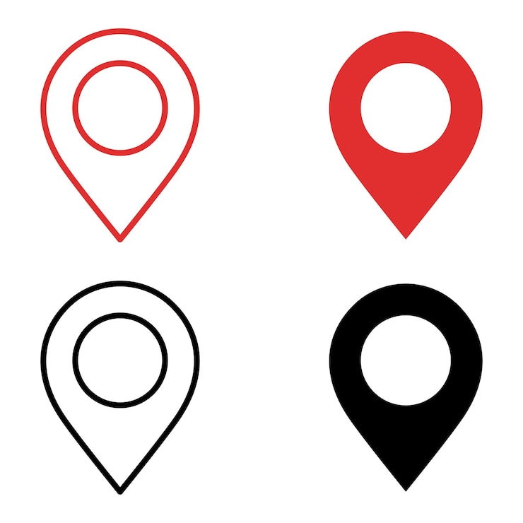Vector conjunto de iconos de ubicación gps