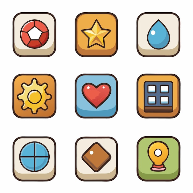 conjunto de iconos Ui