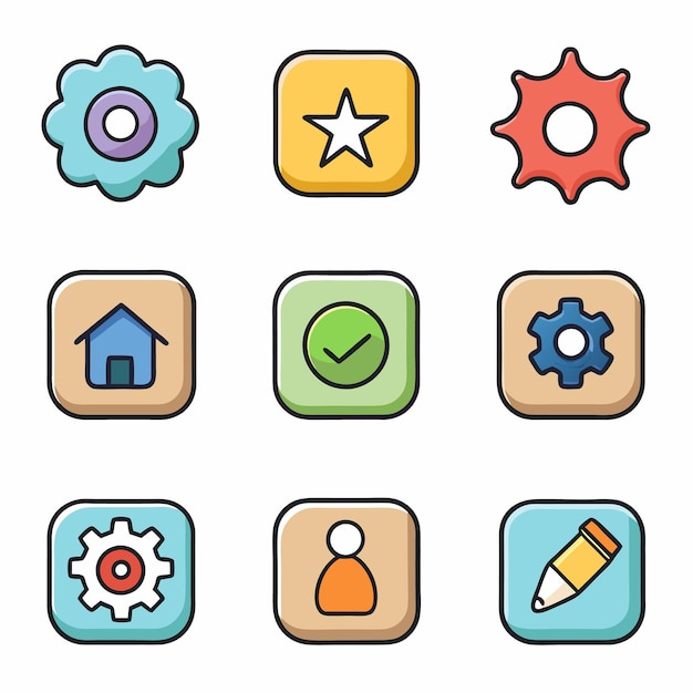 conjunto de iconos Ui