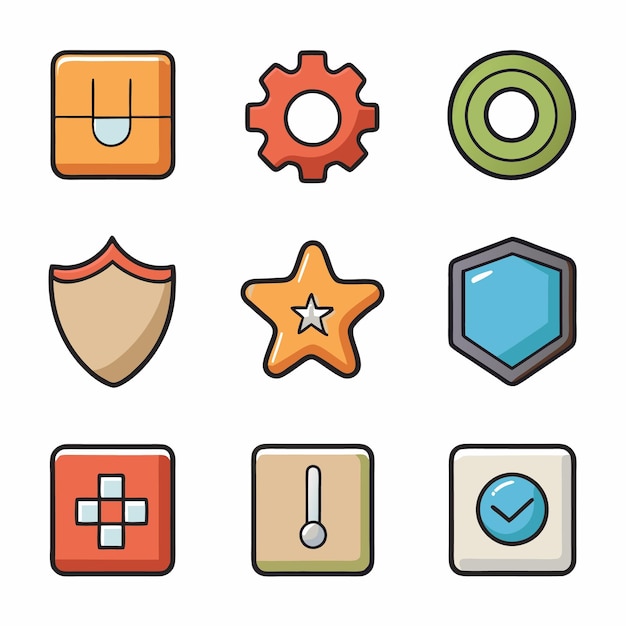 conjunto de iconos Ui