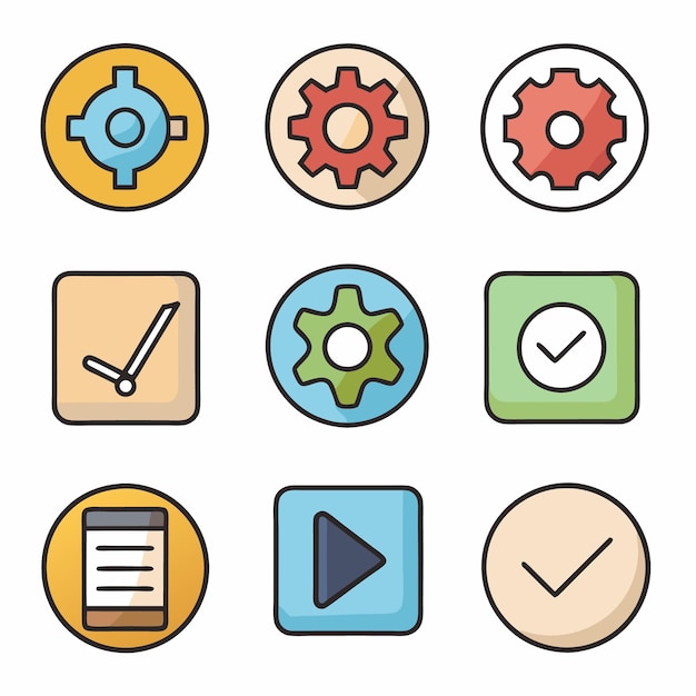 conjunto de iconos Ui