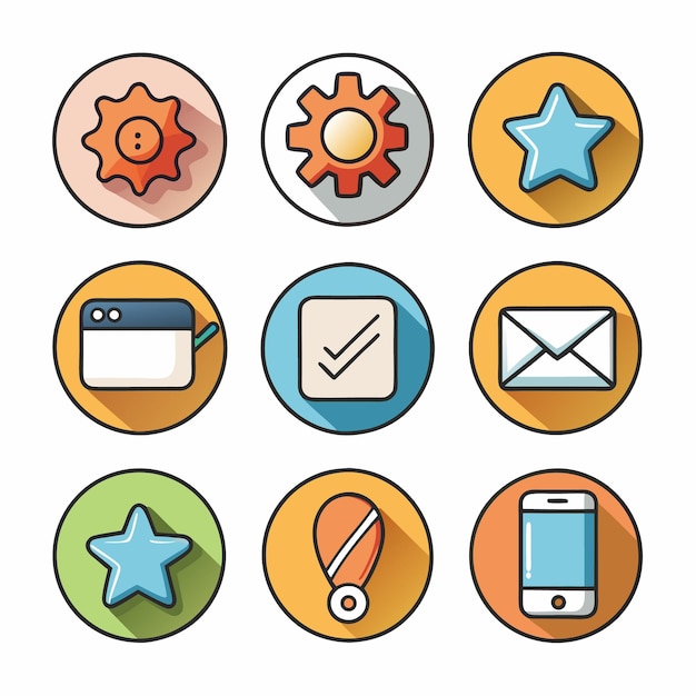 conjunto de iconos Ui