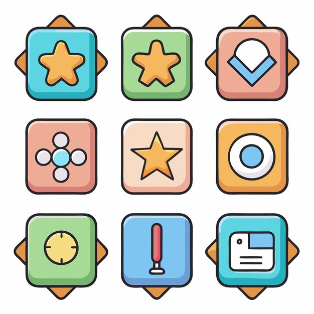 conjunto de iconos Ui