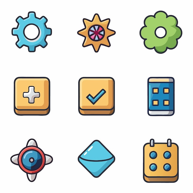 conjunto de iconos Ui