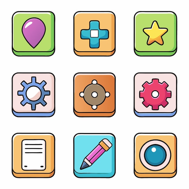 conjunto de iconos Ui