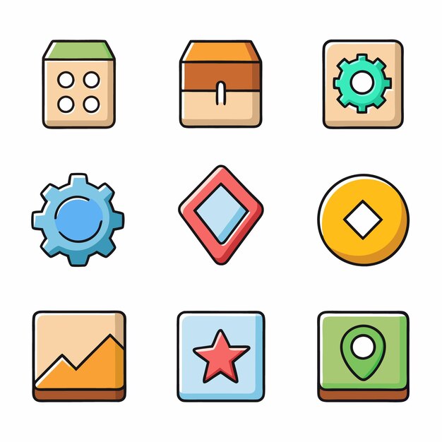 conjunto de iconos Ui
