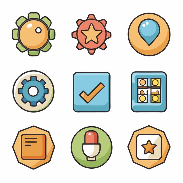 conjunto de iconos Ui
