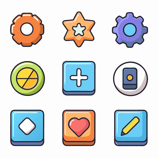 conjunto de iconos Ui