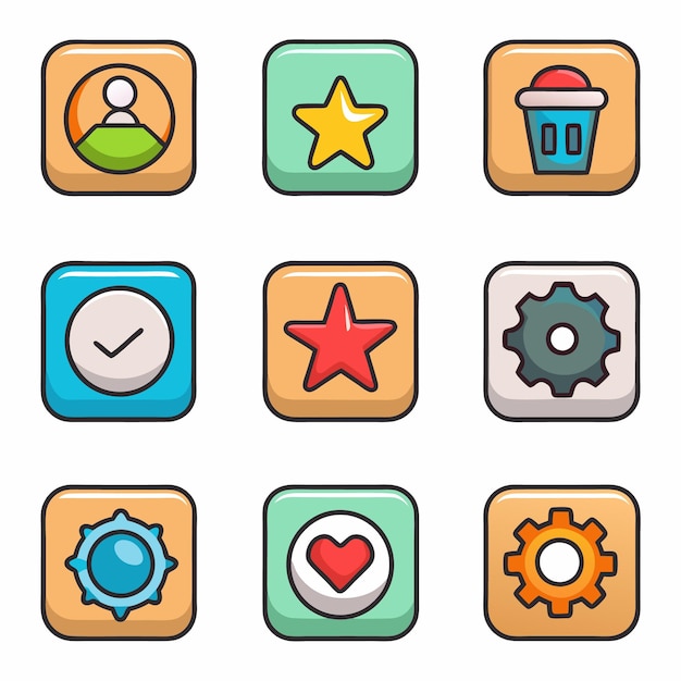 conjunto de iconos Ui
