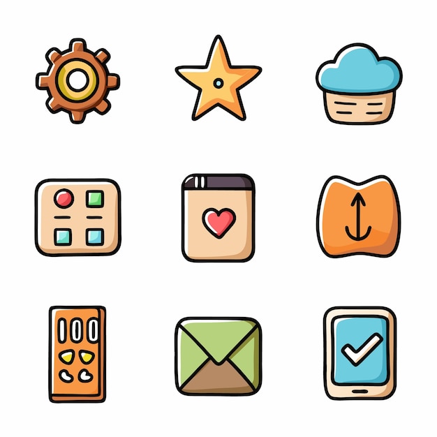 conjunto de iconos Ui