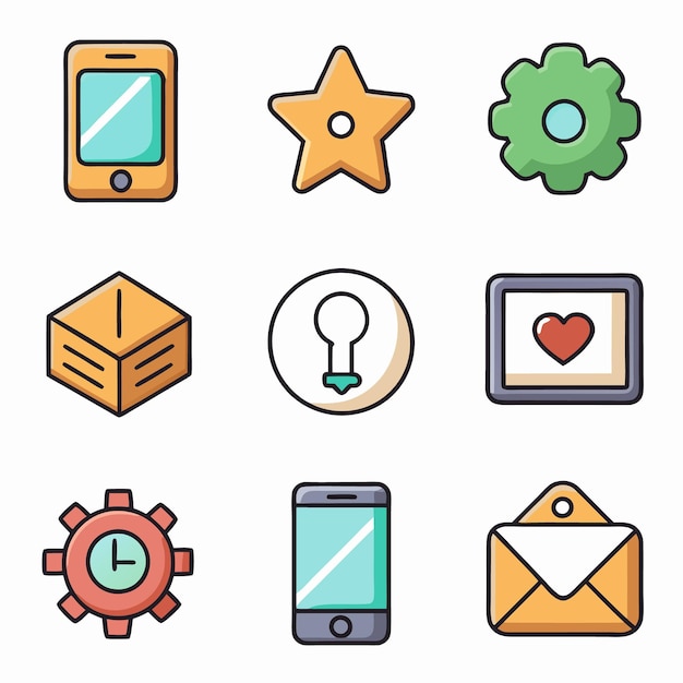 conjunto de iconos Ui