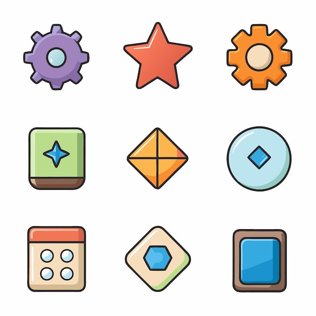 conjunto de iconos Ui