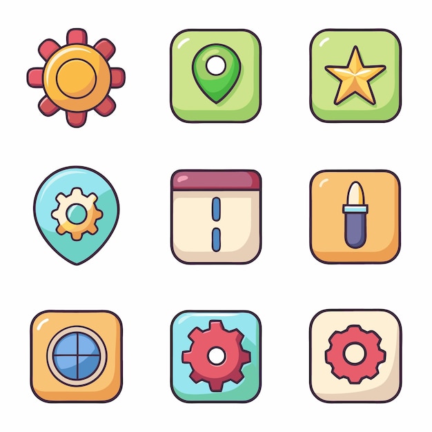 conjunto de iconos Ui