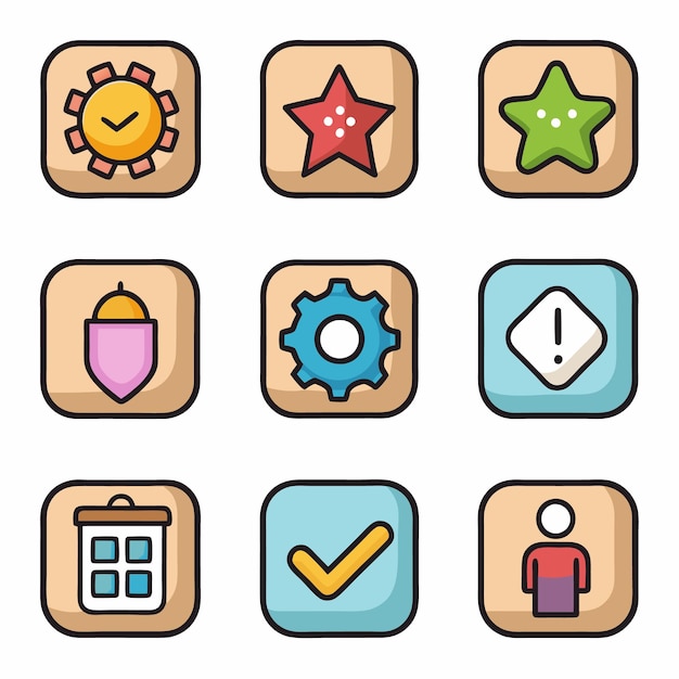 conjunto de iconos Ui