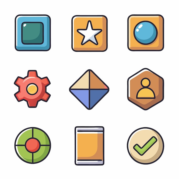conjunto de iconos Ui