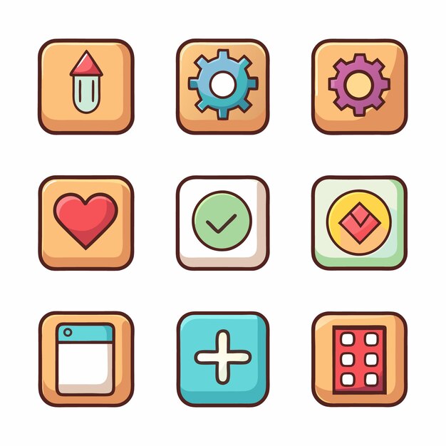 conjunto de iconos Ui