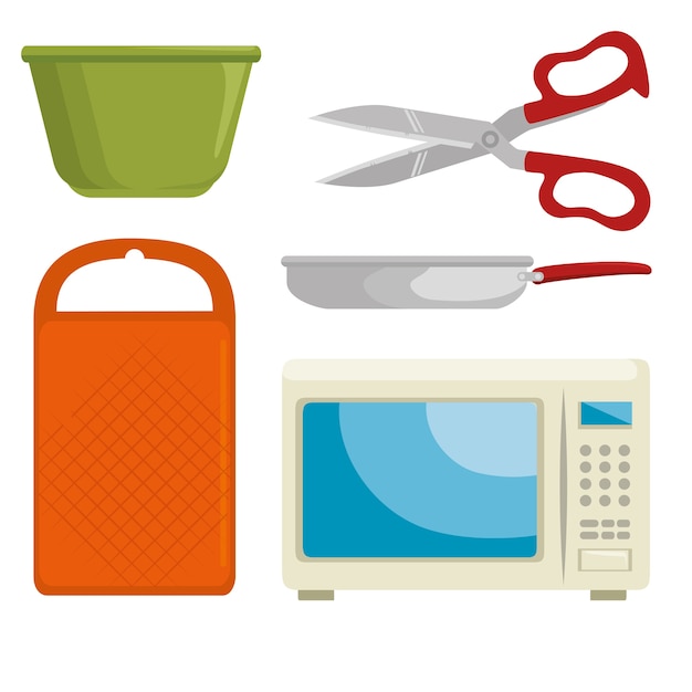 Vector conjunto de iconos de utensilios de cocina